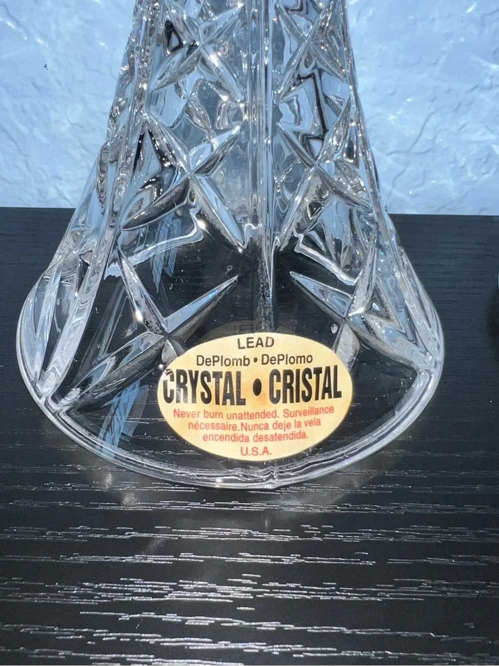 Vintage DePlomb Crystal Candlesticks
